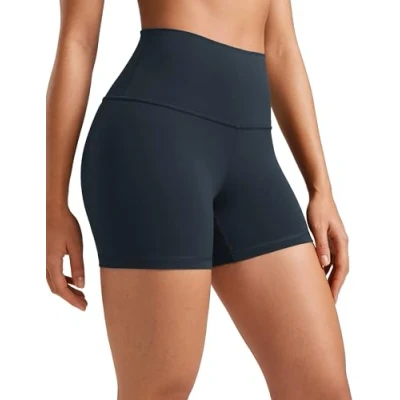 Afbeelding van CRZ Yoga Dames Butterluxe Shorts 4&#039;&#039; Hoge Taille Workout Gym Leggings Hardlopen Spandex Biker echte marine XL