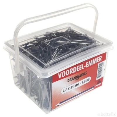 Afbeelding van Deltafix Draadnagel Voordeelemmer 2.7X55MM 1,5KG
