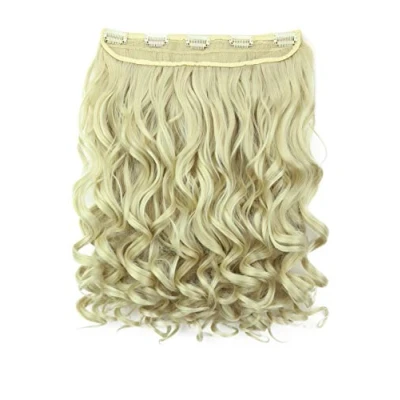 Afbeelding van CAISHA 40cm Clip In Extensies Haarextensies Haarstukje Golvend Lichtblond C55 1