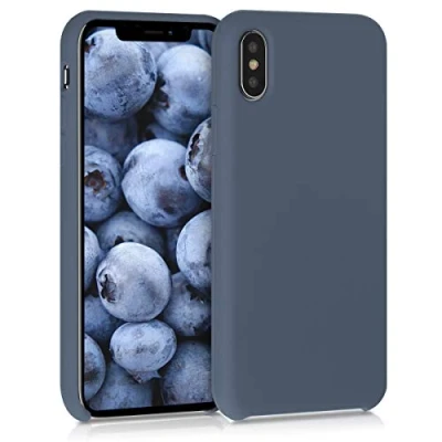 Afbeelding van kwmobile telefoonhoesje compatibel met Apple iPhone X hoesje Zachte case voor smartphone Back cover in leisteen