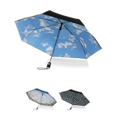 Afbeelding van Totes Canopy Print Auto Open Sluiten Paraplu, Hemel, Eén maat, Onder Paraplu