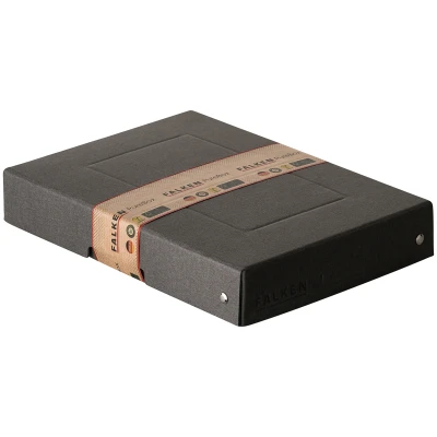 Afbeelding van Falken Ref. 22001712000F PureBox 1 förvaringslåda med lock presentförpackning ingen plast A5 format höjd 40 mm utskuret handtag band Färg svart