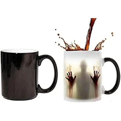 Afbeelding van The Walking Dead Inside Magic Morphing mok Voeg warm water toe om uit zwarte te verschijnen Ideaal Kerstmis/Verjaardag/Nieuwigheidscadeau