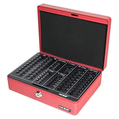 Afbeelding van HMF 208 03 Euro geldcassette rood 25 x 18 9 cm