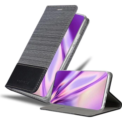 Afbeelding van Cadorabo Hoesje geschikt voor Samsung Galaxy NOTE 20 PLUS in GRIJS ZWART Beschermhoes met magnetische sluiting, standfunctie en kaartvakje Book Case Cover Etui