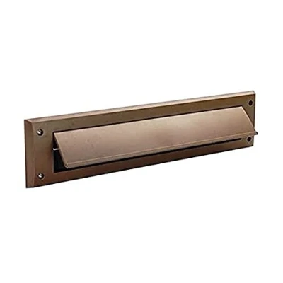 Afbeelding van Merriway BH05983 StormSeal Brief Mail Box Borstel Cover Diepgang Excluder met klep voor intern of extern gebruik, 343 x 80mm (13.1/2&quot; 3.1/8&quot;) Bruin