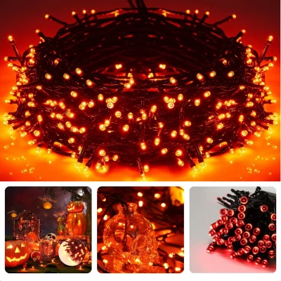 Afbeelding van Cheqo® Kerstverlichting Kerstboomverlichting Kerstlampjes Sfeerverlichting LED Verlichting Voor Binnen en Buiten Tuinverlichting Feestverlichting Lichtsnoer Rood 40 LED&#039;s 3M Timer 8 Lichtfuncties Geheugen
