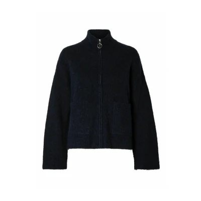 Afbeelding van Selected Femme Slfsia RAS LS Zipper NOOS Vest, Dames, Maat: 34, Dark sapphire