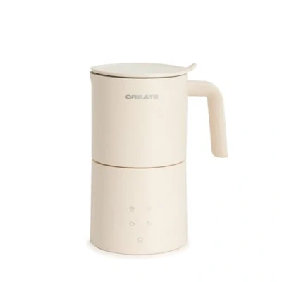 Afbeelding van CREATE Milk Froher Studio Pro Elektrische melkopschuimer, gebroken wit, vaatwasmachinebestendig, touchscreen, 4 programma&#039;s, beveiligingssysteem, 620 ml, koud of warm gebruik, 450 W