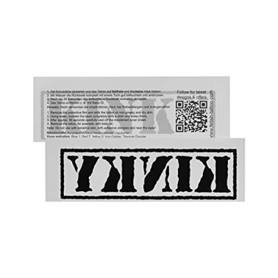Afbeelding van 10 x Kinky tattoo in zwart opschrift stemepl look Sexy fetish (10)