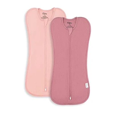 Afbeelding van Comfy Cubs Babydeken voor baby&#039;s, meisjes en jongens, eenvoudige ritssluiting, set van 2, pasgeborenen, slaapzak (groot: 3 6 maanden blozen, paars)