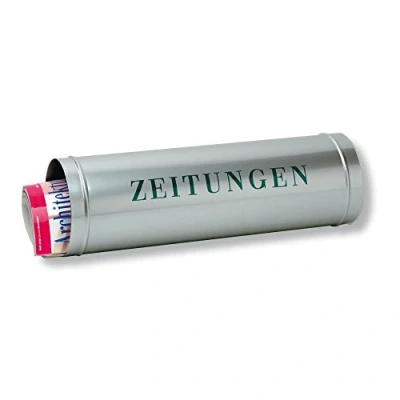 Afbeelding van Burg Wächter 800 brievenbus voor krant papier 40 x Ø 12 cm zilver