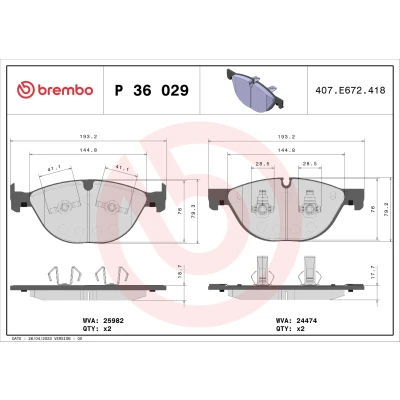 Afbeelding van Brembo Remblokset P 36 029