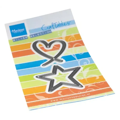 Afbeelding van Marianne D Craftable Hart &amp; ster CR1631 51,5x46,5mm (08 23)