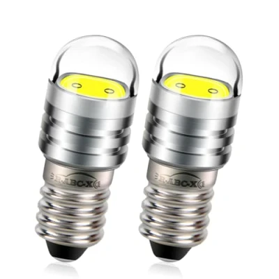 Afbeelding van Ruiandsion 2 stks 6 V E10 Base Socket LED Lamp COB W Upgrade Vervanging voor Koplampen Zaklampen 6500 K Wit