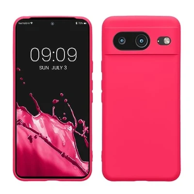 Afbeelding van kwmobile telefoonhoesje compatibel met Google Pixel 8 hoesje Case van TPU voor smartphone Back cover in neon roze