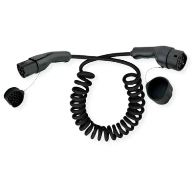 Afbeelding van ROLINE E car oplaadkabel Type2, 3 fase, 480VAC (3P+N+E), 16 A, 11 kW, spiraalkabel , 5 m