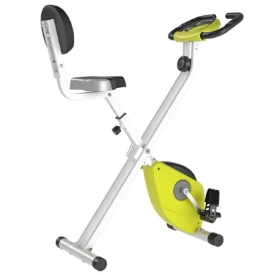 Afbeelding van HOMCOM Hometrainer, fietstrainer, trainingsfiets met in 8 niveaus instelbare magnetische weerstand, staal, wit, 43 x 97 109 cm