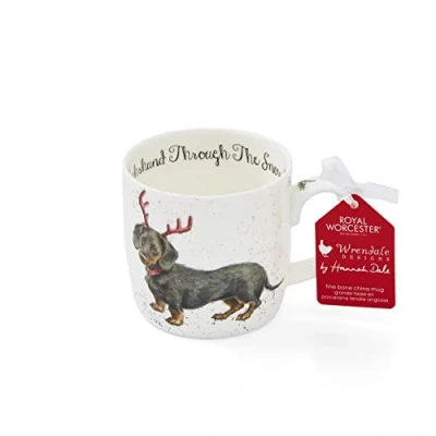 Afbeelding van Portmeirion Home &amp; Gifts MMOC5629 XS Teckel Sneeuwmok, Bone China, meerkleurig, 8,5 x 12 8 cm