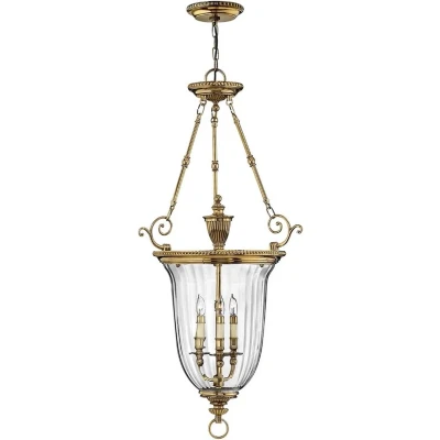 Afbeelding van Hinkley LED Pendelarmatuur Cambridge 3X E14 Max 60W Dimbaar Burnished Brass