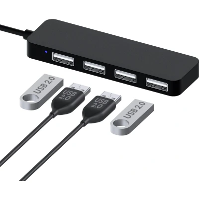 Afbeelding van MMOBIEL 4 Port USB 2.0 Data Hub voor Macbook Mac iMac PC