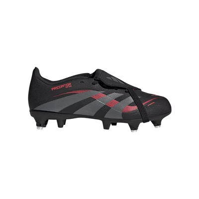 Afbeelding van adidas Uniseks Kind PREDATOR LEAGUE FOLD OVER TONGUE Soft Ground Football boots Kids, Core Black/Grey Four/Lucid Red, 31 EU