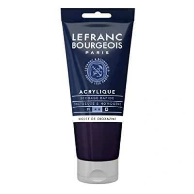 Afbeelding van Lefranc Bourgeois 300365 fijne acrylverf, hoog gepigmenteerd, goede dekking, romige homogene textuur 80ml tube, Dioxazine Violet