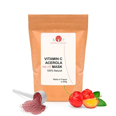Afbeelding van Gezichtsmasker met Acerola Vitamine C Peel Off Behandeling Hydraterend Anti aging, donkere vlekken rimpel. Regeneratieve bliksembehandeling voor rode 200 g 10 behandelingen