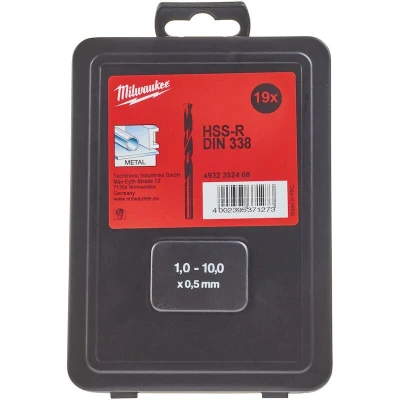 Afbeelding van Metaalboren Set Hss R In Metalen Cassette (19 Delig)