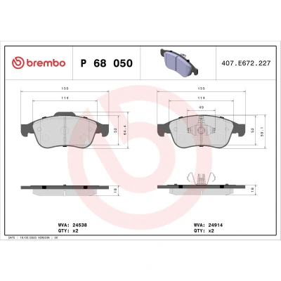 Afbeelding van Brembo Remblokset P 68 050