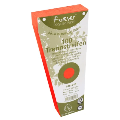 Afbeelding van Exacompta Scheidingsstroken oranje trapezium 180 g/m², gerecycleerd, met perforatie (pak 100 stuks)