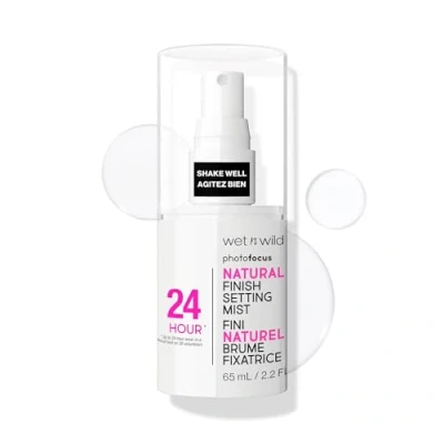 Afbeelding van Wet n Wild Photo Focus Natural Finish Setting Mist, Make up Spray verrijkt met vitamine B5 en E, Lichtgewicht Formule, 24 Uur Langdurige Fixatiespray