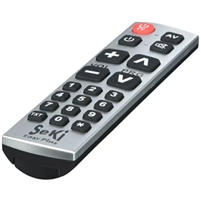 Afbeelding van Universele afstandsbediening Seki Easy Plus Werkt alleen op infrarood Zilver/Zwart senioren