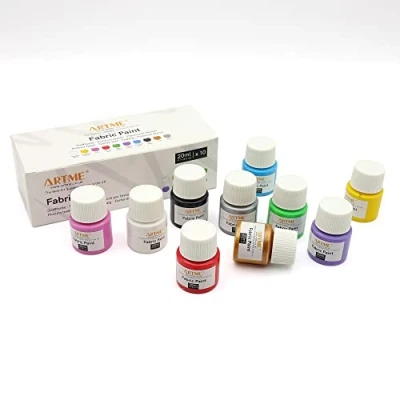 Afbeelding van ARTME Textielverf Kleurstof Set 10 Kleuren 20ml x10 Wasbestendig