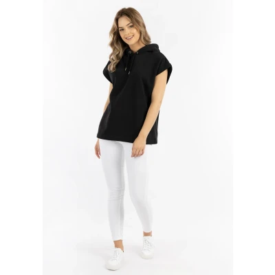 Afbeelding van DREIMASTER Vintage Dames Oversized Sweatshirt XS / Zwart 51% Katoen 49% Polyester