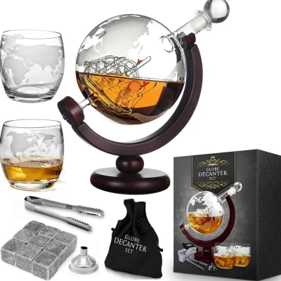 Afbeelding van Globe Decanteerset Met Glazen van MikaMax