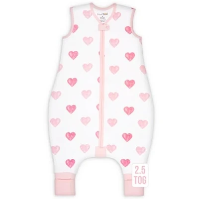 Afbeelding van Mama Cheetah Peuter Slaapzak met Voeten 3T 4T, 2,5 TOG Biologisch Katoen Baby Benen, Winter Draagbare Dekens voor Early Walker