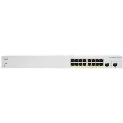 Afbeelding van Cisco Business CBS220 16P 2G Smart Switch 16 GE poorten PoE 2x1G SFP 3 jaar beperkte hardwaregarantie (CBS220 EU)