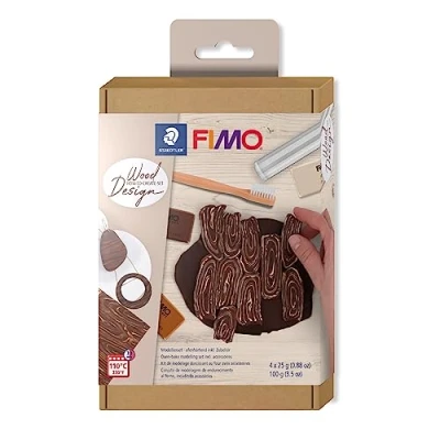 Afbeelding van FIMO ovenhardende boetseerklei how to create set wood effect