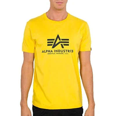 Afbeelding van Alpha Industries T CAMO Tshirt print, Heren, Maat: XS, Empire yellow