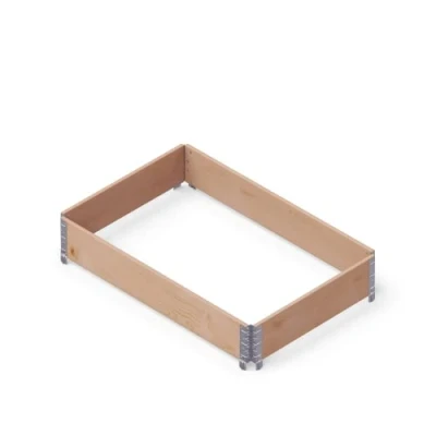 Afbeelding van Upyard GardenBox Modern verhoogd bloembed van palletframe, modulair natuurlijk hout, voor tuin en terras, PEFC gecertificeerd, 120 x 80 19,5 cm, bruin