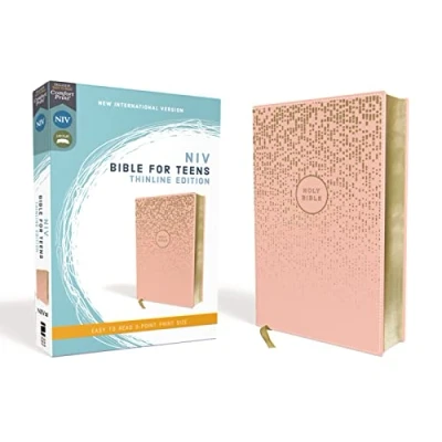 Afbeelding van NIV, Bible for Teens, Thinline Edition, Leathersoft, Pink, Red Letter, Comfort Print