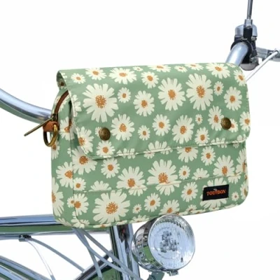 Afbeelding van Tourbn TOURBON Waterdichte Canvas Fietstassen Fiets Pouch Stuur Tas Bloem Patroon