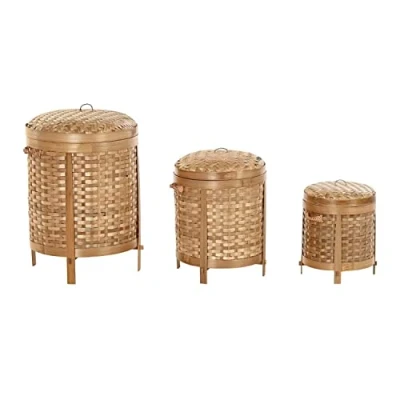 Afbeelding van Basket spelset DKD Home Decor Natuurlijk 31 x 44 cm Bamboe Boho