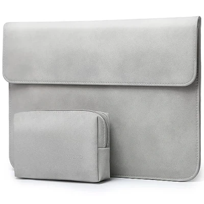 Afbeelding van HYZUO 13 Inch Laptop Hoes Sleeve Laptophoes Laptoptas Compatibel met MacBook Air M1 2018 2021/MacBook Pro 2016 2021/iPad 12,9 2021/Dell XPS 13/Surface X 7 6 5 4 3, Lichtgrijs H