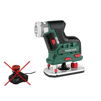 Afbeelding van PARKSIDE® accu bovenfrees 12V zonder en lader Geschikt Voor gangbare frezen met een schacht van 6 of 8 mm de veelzijdige nauwkeurige bewerking hout