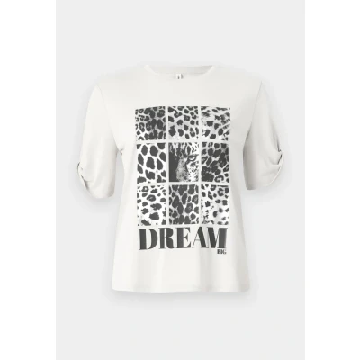 Afbeelding van ONLY Onlfree LIFE Create BOX Tshirt print, Dames, Maat: Large, Pumice stone
