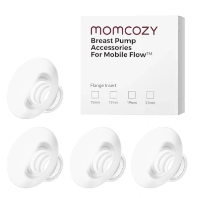 Afbeelding van Momcozy mobiele stroom M9 Upgrade 17 mm flens insert, originele borstkolf vervangende accessoires, 4 stuks (17 mm)