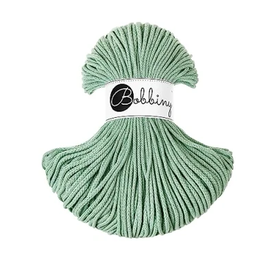 Afbeelding van Bobbiny Junior 3mm gevlochten macramé koord (Aloe) 100m