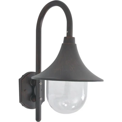 Afbeelding van Tuin wandlamp E27 42 cm aluminium brons
